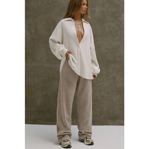 JOAH BROWN DEEP V PULLOVER - Picture 2 of 9